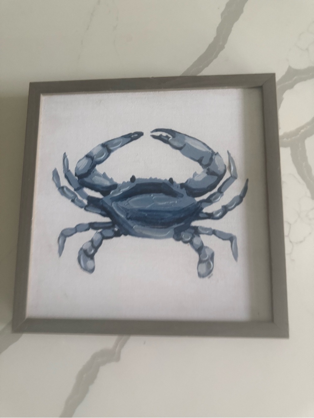 Blue Crab Canvas Wall Art - Coastal Home Decor